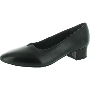 Womens Solid Leather Pumps