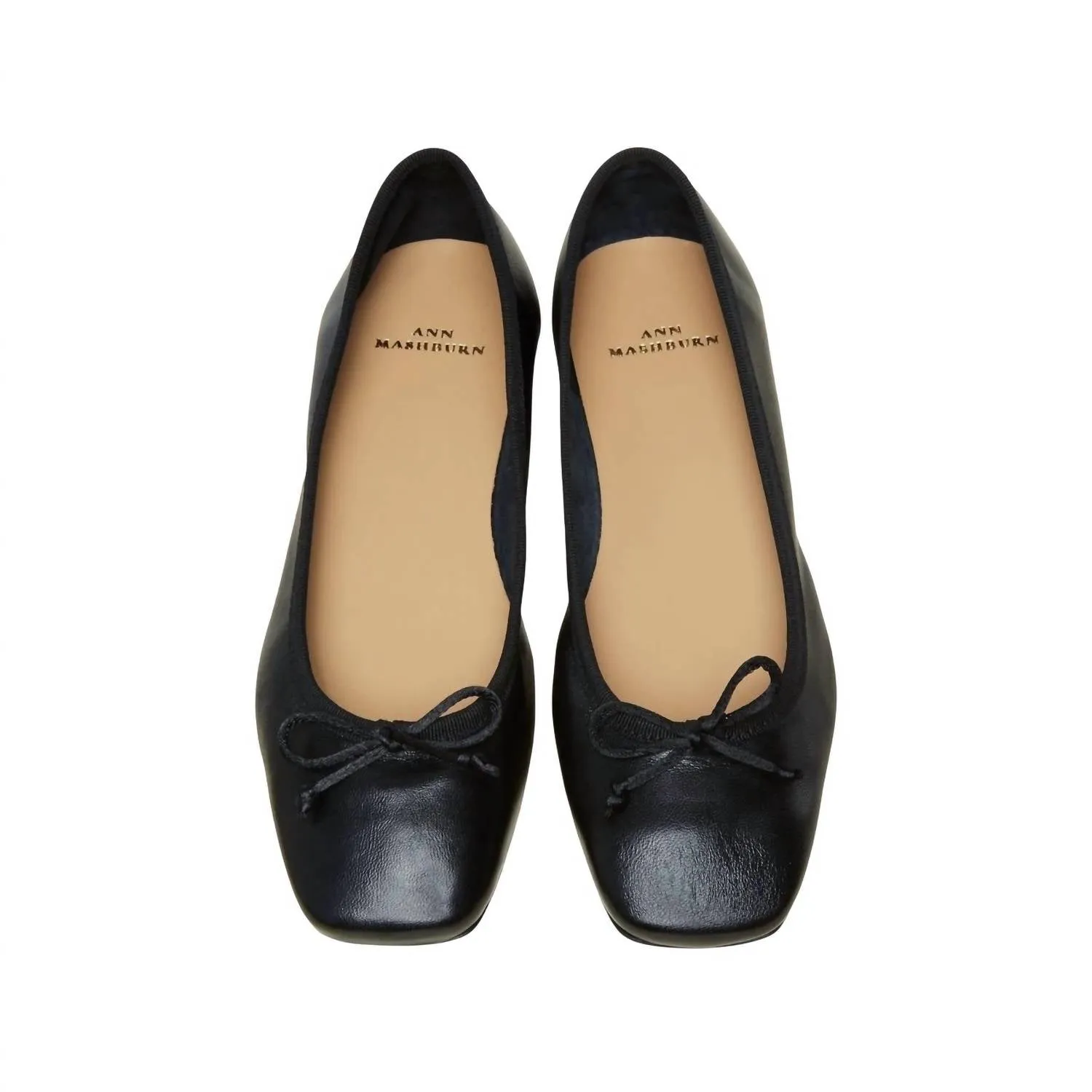Women's Square Toe Ballet Flat In Black