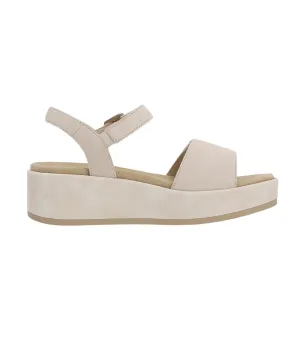 Women's Wedge Sandal In Muschel Suede