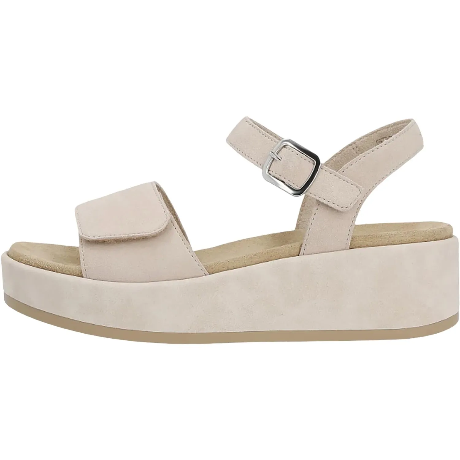 Women's Wedge Sandal In Muschel Suede