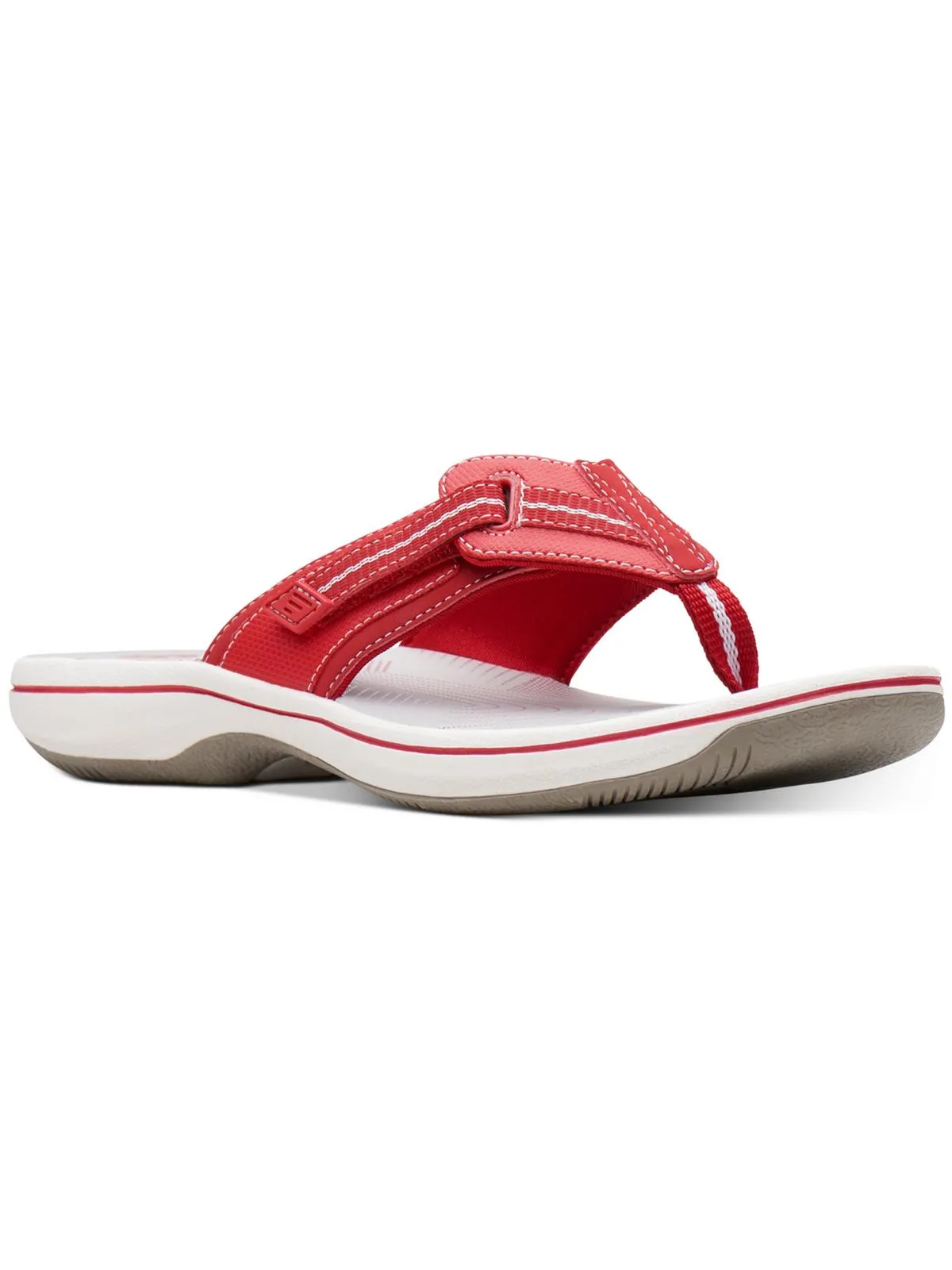 Womens Woven Cushioned Footbed Thong Sandals