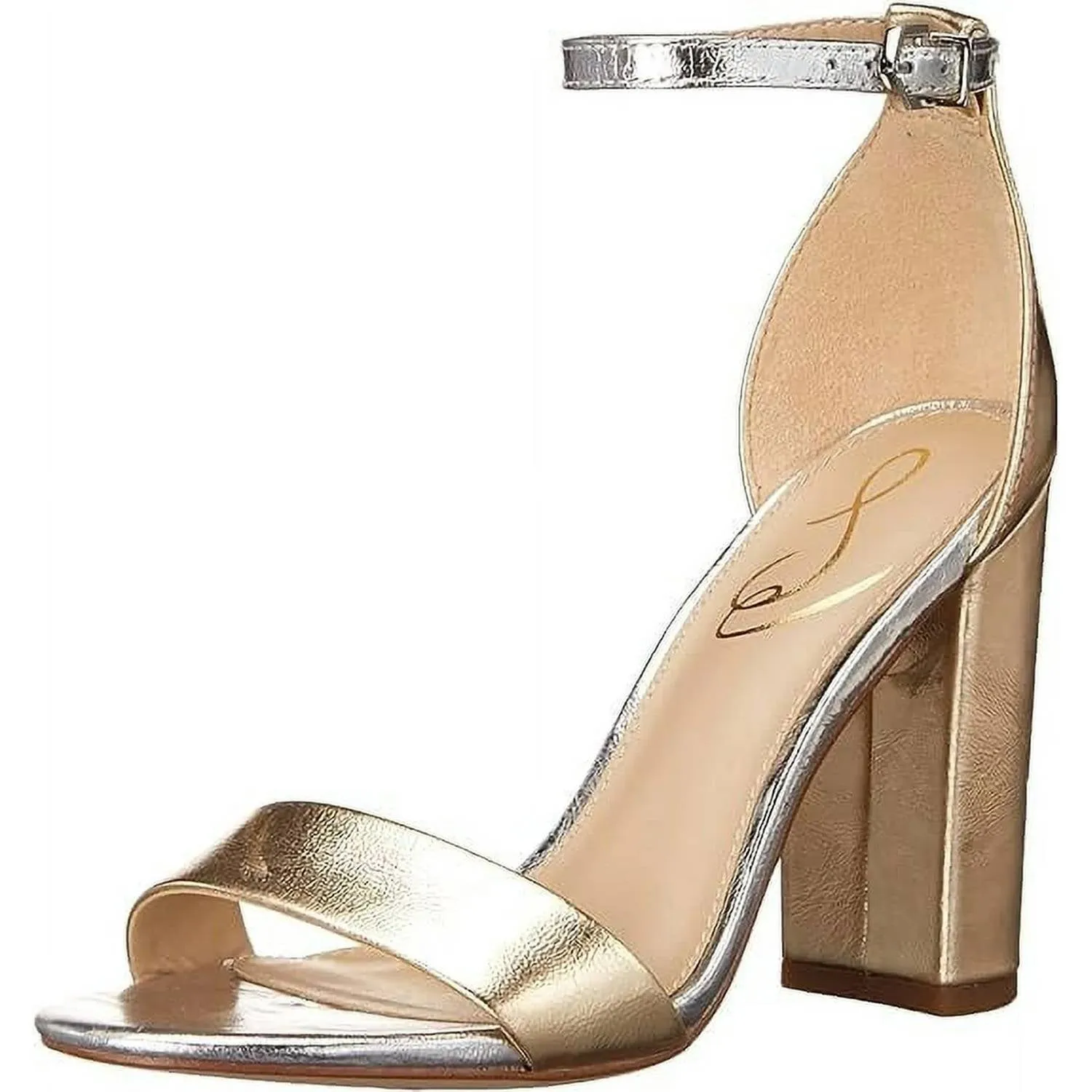 Women's Yaro Lux Block Heels In Gold/silver Lux