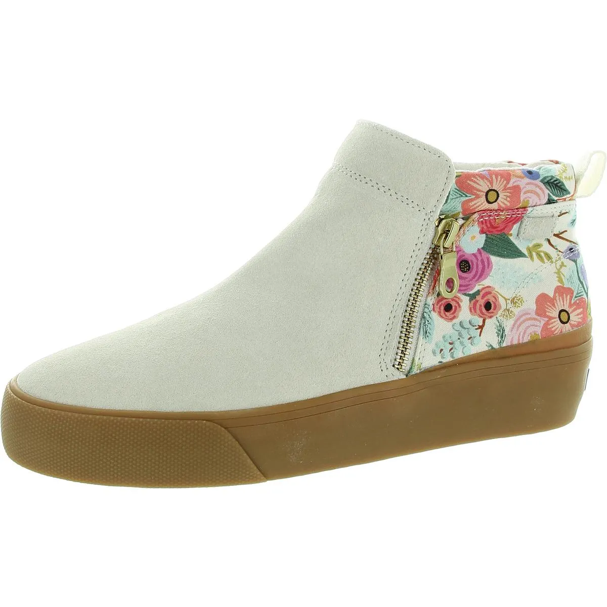 Womens Zipper Leather Flat Shoes