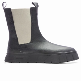 Womens Mayze Stack Chelsea - Black Puma shoes with suede and modern shape