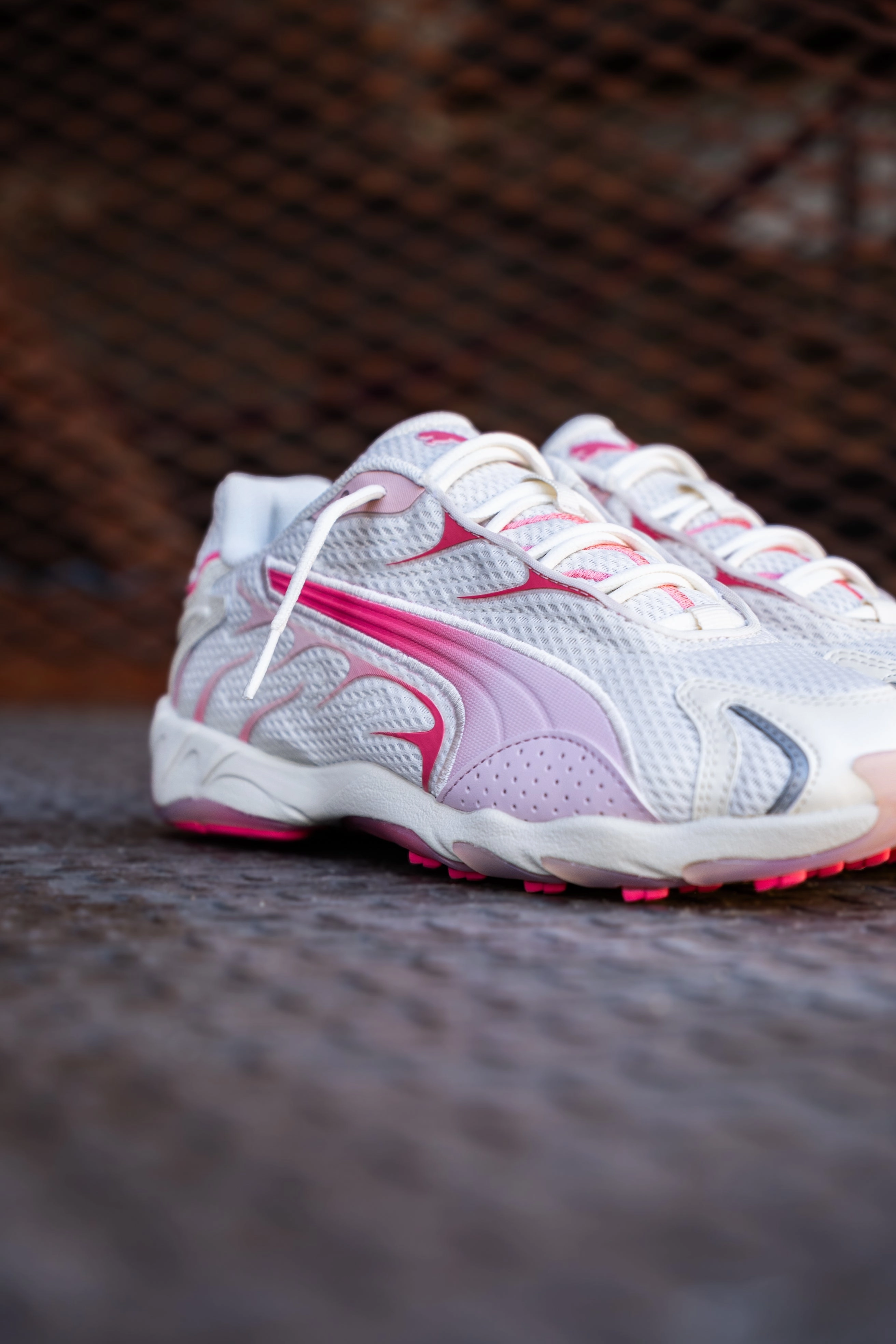 Womens Puma Inhale (Warm White/Magic Rose) Puma athletic shoe visuals