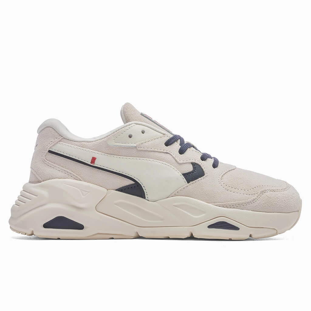 Womens Puma x Vogue TRC Mira Sneakers - White Puma shoes with suede and modern shape