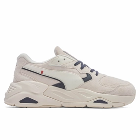 Womens Puma x Vogue TRC Mira Sneakers - White Puma shoes with suede and modern shape