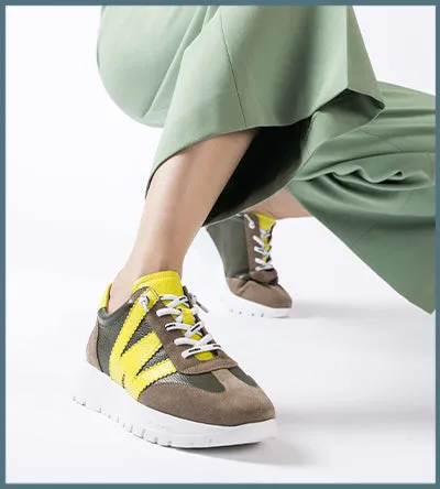 WONDERS A2476 TAUPE YELLOW COMBI