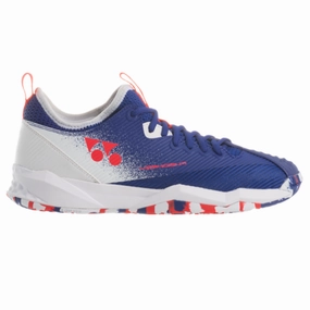Yonex  2022 Fusion Rev 4 Mens All Court Tennis Shoes - White/Royal Blue Yonex tennis shoes