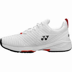 Yonex Men's Power Cushion Sonicage 3 White/Red Hard court men's shoes