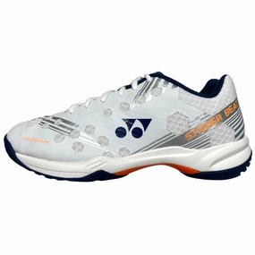 Yonex Power Cushion Strider Beat Men's Indoor - White/Orange Court badminton men's shoes