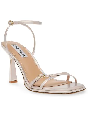 ZARYA Womens Faux Leather Square Toe Heels