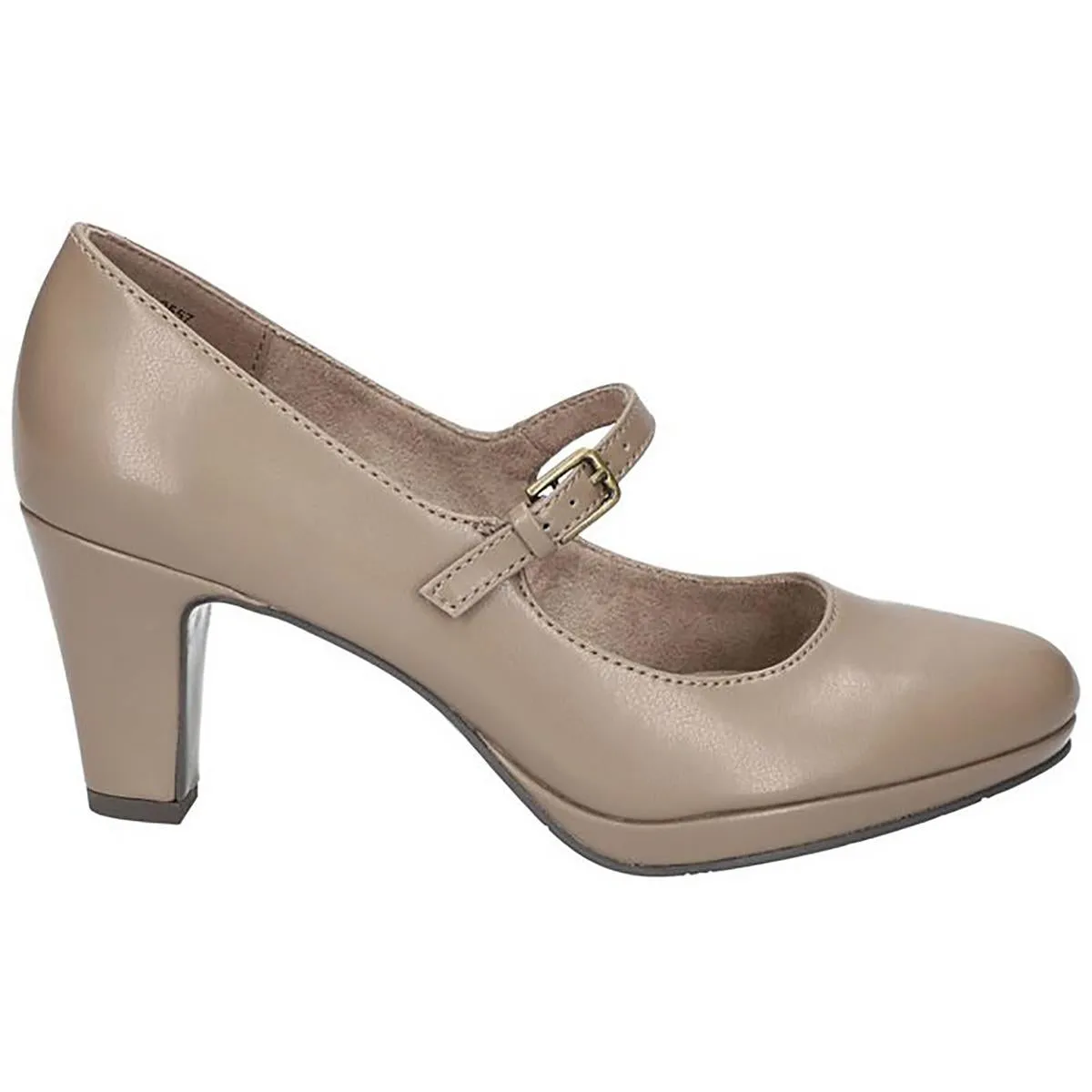 Zest Womens Adjustable Faux Leather Mary Jane Heels