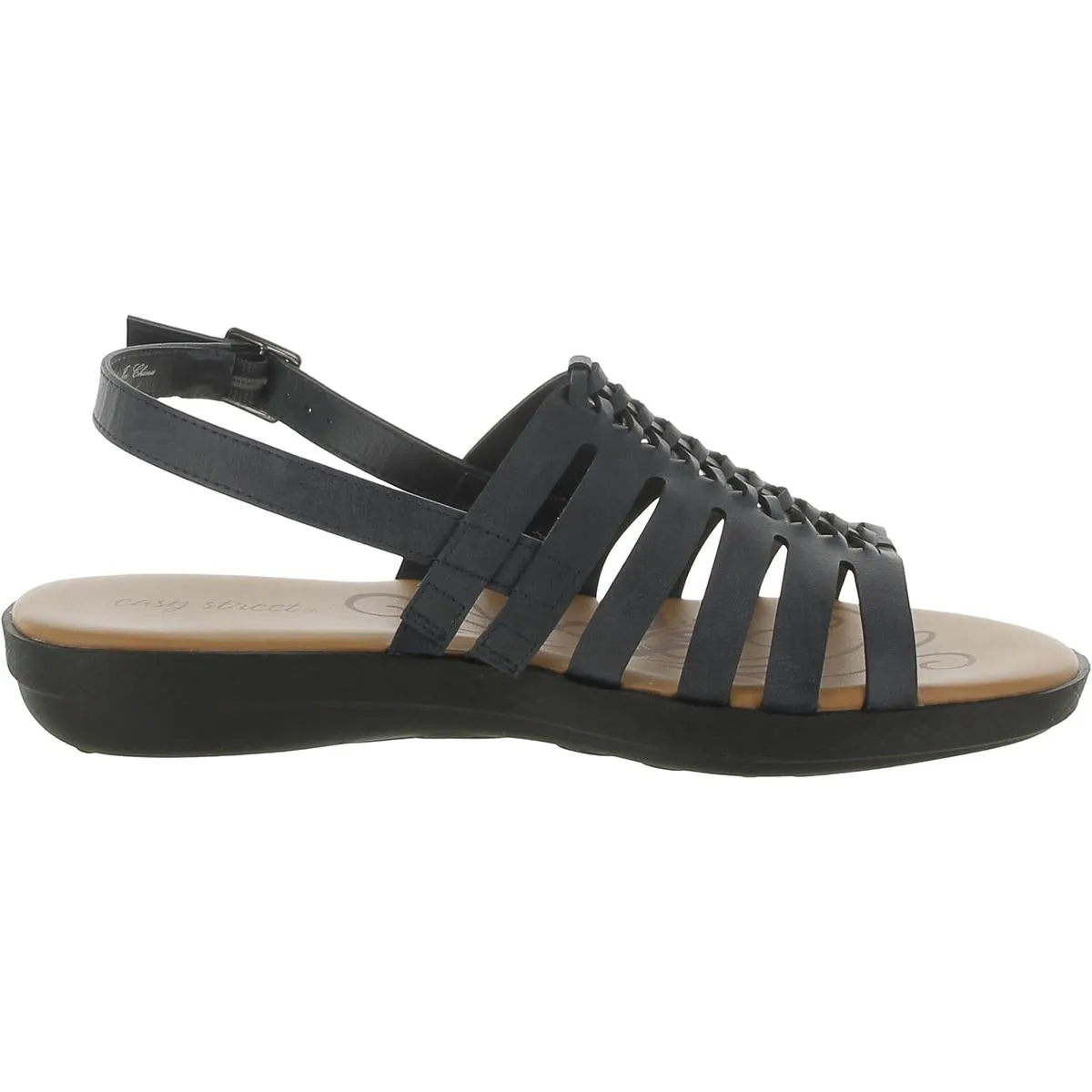 Ziva Womens Faux Leather Slingback Sandals